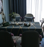 防水桌布布艺简约现代高级感茶几布美式(布美式)轻奢家用正长方形餐桌