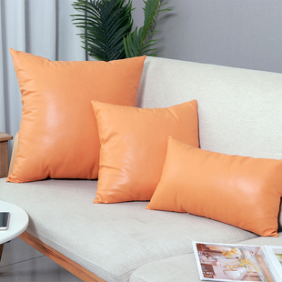 科技布抱枕沙发客厅靠垫高档靠枕现代轻奢高级感皮沙发靠背垫定制