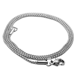 女士项链不锈钢饰品配链方珍珠链钛钢基础款配链，链条锁骨链颈链