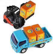 惯性运输卡车男孩子小货车清障拖车叉车仿真工程汽车模型儿童玩具