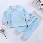 新品八月宝宝打底衣0一6月新生婴儿衣服内衣5个月冬贴身套装秋睡