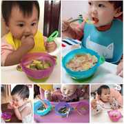 mdb婴儿吸盘碗防摔宝宝餐具便携儿童辅食碗学吃饭硅胶一体式套装