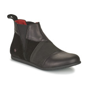 art西班牙女靴时装显瘦短筒靴切尔西靴平底皮靴黑色秋冬