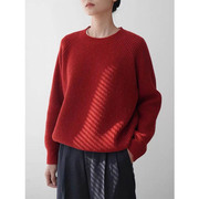 新年款中国红亮片针织毛衣，羊毛针织衫高品质羊毛，纱线手感软糯亲肤