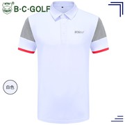 高尔夫男装立领长袖T恤男春夏透气速干polo衫golf运动球衣服