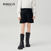 RBIGX瑞比克童装冬季女童潮流设计感珠片菱形格丝绒短裤