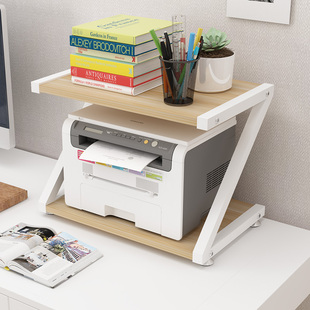 创意打印机架子办公室桌面，双层文件收纳架现代简约多层置物落地架