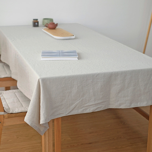 日式棉麻桌布清新文艺亚麻简约中式布艺餐桌茶几布家具(布家具)电器盖巾