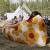 户外懒人充气沙发野餐露营午休空气床垫情侣，音乐节单人便携式睡袋