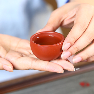 茶道配件功夫小茶杯套装家用茶碗品茗杯茶具紫砂斗笠主人茶盏口杯