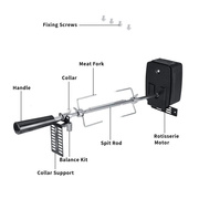 厂销不锈钢电动烧烤架家用户外烧烤工具烧烤用具户外烧烤架配件品