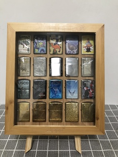 zippo防风打火机 竹木材质收藏盒 收纳盒 展示 收纳透明