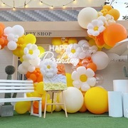 好货.橙色桔色柠檬，黄色气球生日橘暖色系，婚礼幼儿园毕业典礼布置
