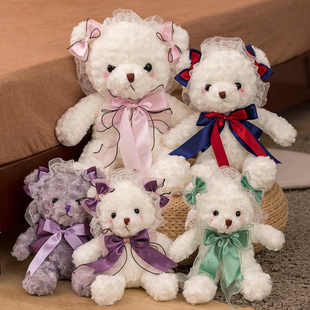 可爱洛丽塔小熊玩偶抱抱枕泰迪熊公仔毛绒玩具布娃娃生日礼物女生