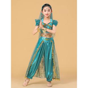 印度舞蹈服装儿童六一幼儿民族舞，演出服饰茉莉公主，肚皮新疆舞套装