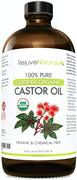 美国RejuveNaturals Organic Castor Oil (16oz Glass Bottle)