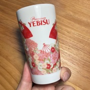 日本进口SAPPORO三宝乐札幌YEBISU惠比寿啤酒杯陶瓷杯 高颜印花