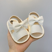 夏季女宝宝0-1岁新生婴儿软胶底凉鞋公主婴儿鞋防踢透气学步鞋