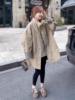 韩版高级感立领外套女2024春秋宽松慵懒风设计感中长款风衣潮