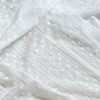 雪纺面料立体刺绣网纱面料，白色柔软蕾丝，布料服装面料手工diy
