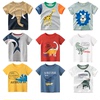 27kids品牌跨境纯棉童装短袖，t恤男童卡通，恐龙动物儿童宝宝夏装韩