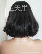 欧美新女假发 黑色偏分士短发内卷扣GHJ微卷款蛋卷气质假发品