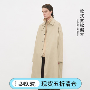 韩国 PARTIMENTO 2023年秋季棉巴尔马坎宽松版中长款风衣