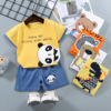 儿童短袖套装纯棉宝宝T恤0-7岁男童夏季童装女童短裤婴儿衣服亲子