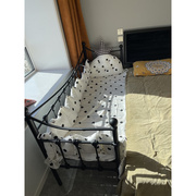 儿童铁艺拼接床加宽床婴儿，铁架床单人沙发床，公主床欧式床边沿