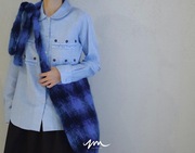 国内zimu日本品牌，yushokobayashi毛毛格纹斜挎小包
