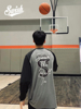 swish插肩袖投篮服男美式篮球蛇，印花训练服宽松运动复古长袖上衣