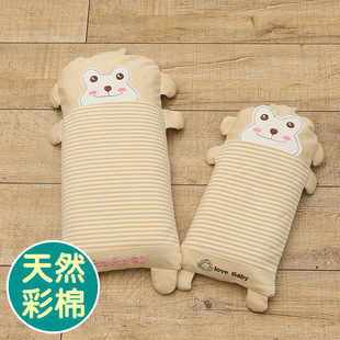 婴儿定型枕宝宝枕防偏头枕儿童卡通枕荞麦彩棉枕幼儿枕套带枕芯套
