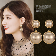珍珠耳饰纯银2021年潮韩国名媛气质设计感小众高级大气耳环