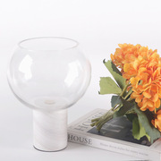 现代家居摆饰玻璃花瓶样板间轻奢摆件餐桌装饰品客厅花器插花艺术