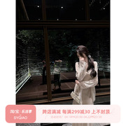 雅乔忆江南夏季新中式国风蕾丝空调衫外披薄外套醋酸裙子