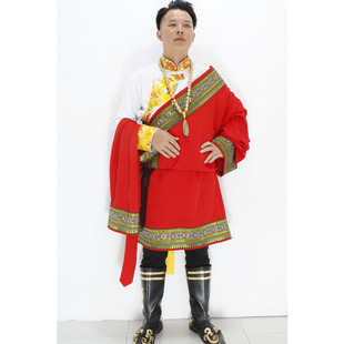 藏族藏服男藏袍2022年春夏，锅庄舞上衣，演出服黑色大码藏装外套