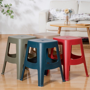 塑料凳子家用可叠放餐桌椅塑胶北欧高板凳简约加厚客厅特厚方凳子