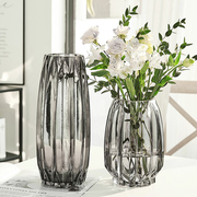 简约玻璃花瓶创意透明百合花器，家用客厅大号水养富贵竹插干花摆件