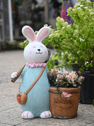 兔子多肉花盆绿植盆栽户外花园装饰摆件庭院阳台布置幼儿园植物角