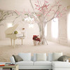 欧式简约3立体壁画客厅沙发电视背景墙壁纸卧室温馨墙布粉色墙纸