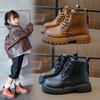 女童马丁靴加绒2023冬季儿童短靴保暖防滑厚底百搭男大童靴子