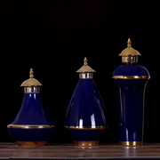现代欧式时尚电镀银陶瓷花瓶大号室内家居摆件家居软装饰品摆设