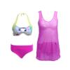 hosa浩沙泳衣女时尚，分体裙式泳装比基尼，三件套温泉沙滩116111207