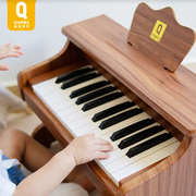 俏娃儿童电子琴木质小钢琴可弹奏女孩婴幼儿男玩具初学者生日1岁2