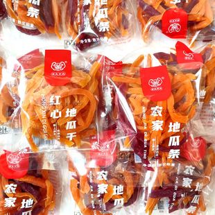 亲友食品红心地瓜干小包装番薯干农家紫薯条500g休闲零食