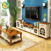 美式乡村电视柜组合套装客厅，家具地中海风格边柜田园电视机柜