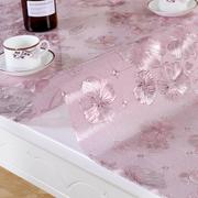 花餐桌垫pvc软玻璃桌布防水防油免洗防烫茶几垫子万能塑料水晶板