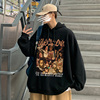 欧美hiphop连帽卫衣男春秋季潮ins高街上衣，美式复古嘻哈大码外套