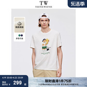 TeenieWeenie小熊男装短袖圆领T恤男2024夏季休闲运动t恤男