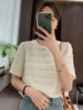 韩系短袖t恤女2024夏季漂亮小衫宽松减龄气质泡泡袖雪纺上衣